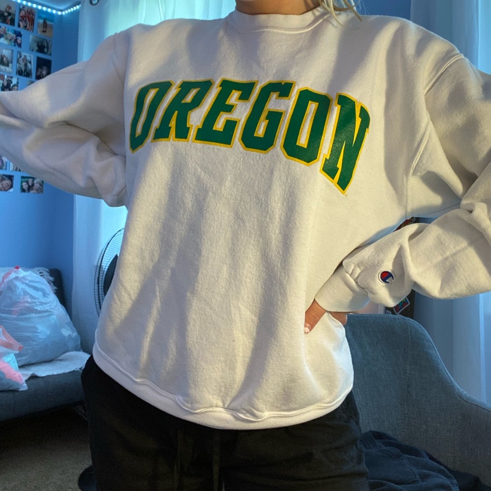 White Oregon Champion Crewneck